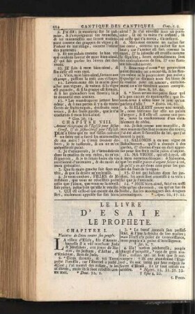 Le Livre D'Esaie Le Prophete