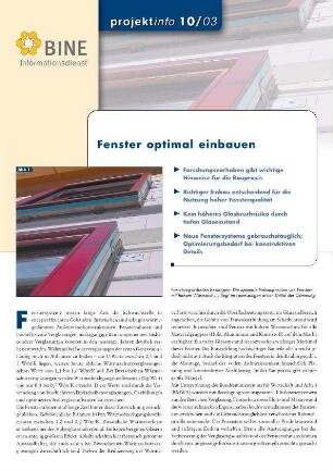 Fenster optimal einbauen.