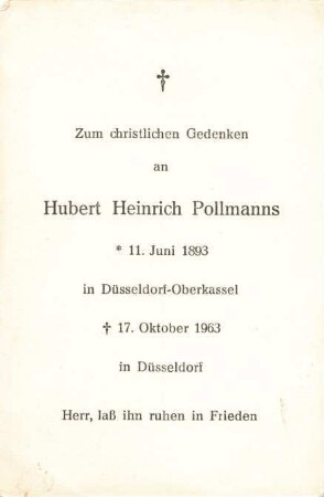 Pollmanns, Hubert Heinrich