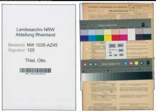 Entnazifizierung Otto Thiel , geb. 01.05.1900 (Kaufmaennischer Angestellter)