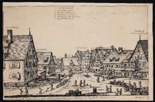 Der Hof-Marckt Fürth wie er von Schliesselwurth, gegen Mittag an zusehen Anno 1704. - Fürth (Bayern)