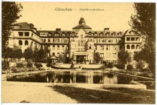 Glauchau. Stadtkrankenhaus, Haus 1, Gartenseite