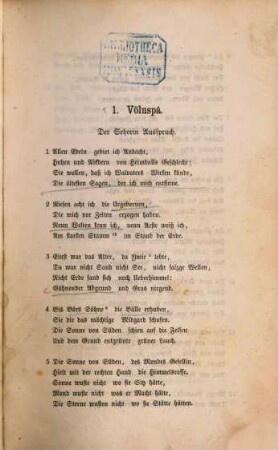 Die Edda, die ältere und jüngere, nebst den mythischen Erzählungen der Skalda