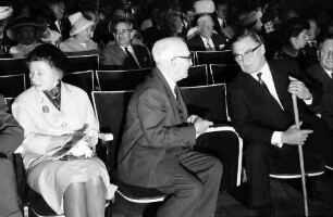 13. Tagung 1963 Medizin; Eröffnung Lindau 1.7.63: E. Schwarzhaupt, Max Born, Hugo Th. Theorell