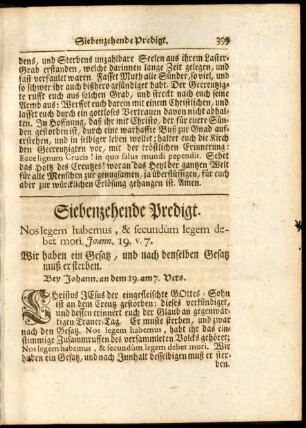 Siebenzehende Predigt