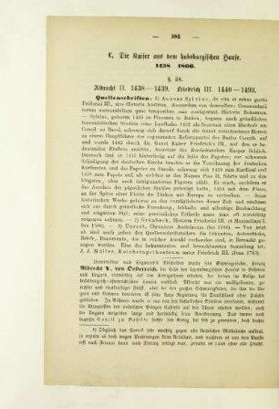 C. Die Kaiser aus dem habsburgischen Hause 1438-1806