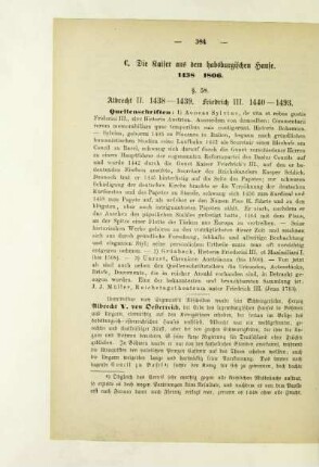 C. Die Kaiser aus dem habsburgischen Hause 1438-1806