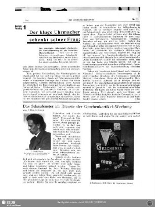 Das Schaufenster im Dienste der Geschenkartikel-Werbung