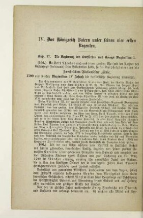 IV. Das Königreich Baiern unter seinen vier ersten Regenten
