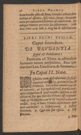 Caput secundum. De Prudentia.