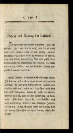 Gefahr und Rettung der Unschuld