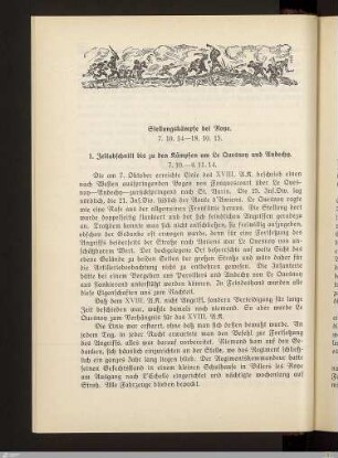 Stellungskämpfe bei Roye