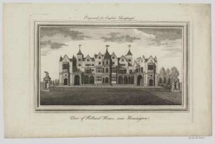 Ansicht des Holland House in London, Kupferstich, um 1800 : View of Holland House, near Kensinton : Engraved for England Displayed. - [S.l. : s.n., s.a.]. - 1 Kunstbl. ; Kupferst., 24 x 14 cm