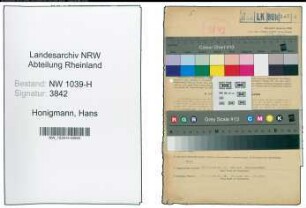 Entnazifizierung Hans Honigmann , geb. 06.11.1897 (Geschaeftsfuehrer)