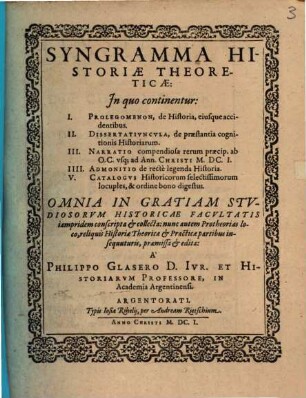 Syngramma Historiae Theoreticae