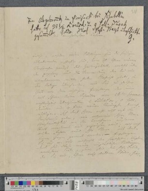 Brief an Johann Gottfried Gurlitt