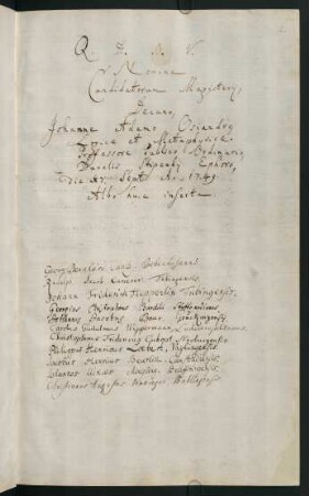 Magister-Promotionen (Candidati laureae secundae) und Doktor-Promotionen, 1749-1820.