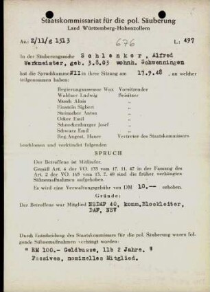 Schlenker, Alfred
