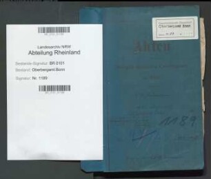 Beyschlag; Rudolf, Bergassessor; Prüfungs- u. Personalakten Band 1