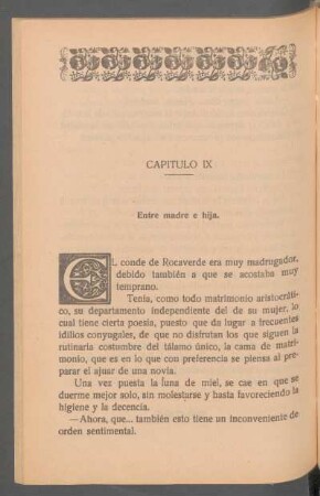 Capítulo IX - Entre madre e hija.