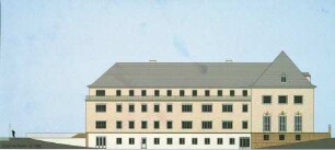 Entwurf zur Erweiterung des Ernst-von-Hülsen-Hauses (3. Preis des Architektenwettbewerbs, Nr. 24) — Ernst-von-Hülsen-Haus. Ansicht von Norden