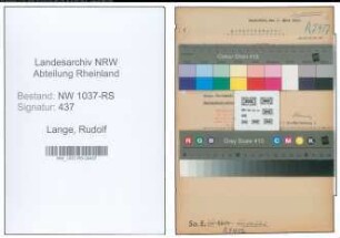 Entnazifizierung Rudolf Lange , geb. 08.12.1914 (Assessor)