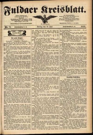 Zweite Ausgabe vom Freitag, den 19. Juni 1903.