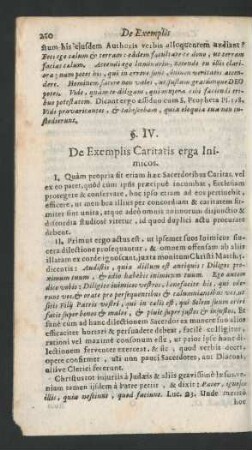§. IV. De Exemplis Caritatis erga Inimicos.