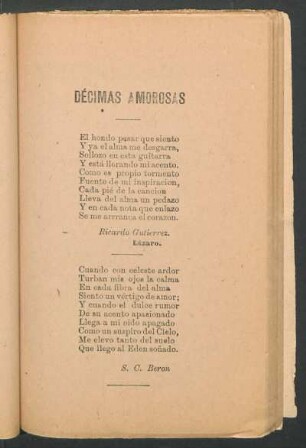 Décimas amorosas
