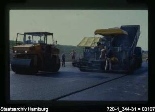 Bundesautobahn (BAB) Marmstorf, Asphaltierung