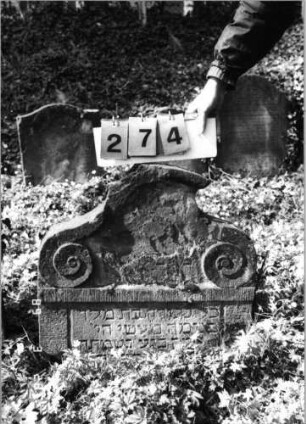 Grabstein 274 (Index: 99791928) Zustand: Fragment Maße HxBxT: 63x64x13 cm: Grabstein 274