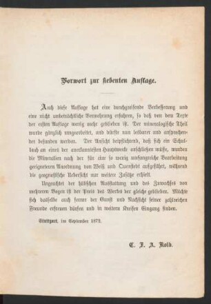 Vorwort zur siebenten Auflage.