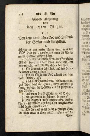 116-127, Sechste Abtheilung