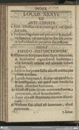 Index Pseudo-Distinctionum