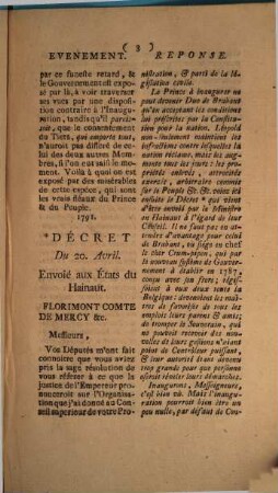 Evenement : Le 15 de ce mois d'Avril, ...
