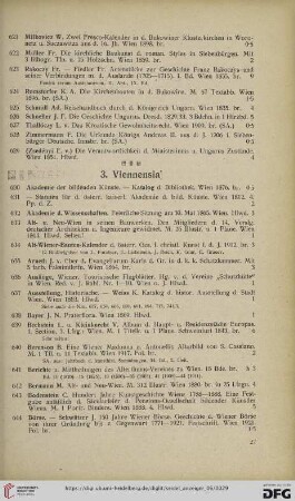 3. Viennensia (Nr. 630-953)