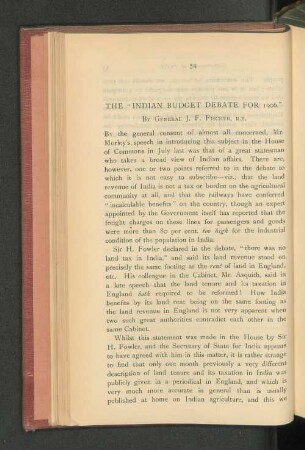 The "Indian Budget Debate for 196".