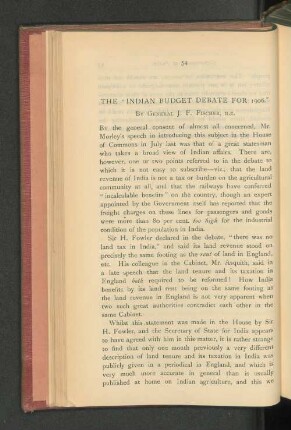 The "Indian Budget Debate for 196".