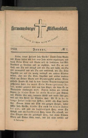 No. 1. Januar. 1859.