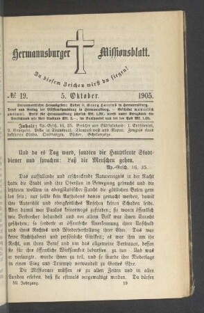N° 19. 5. Oktober. 1905