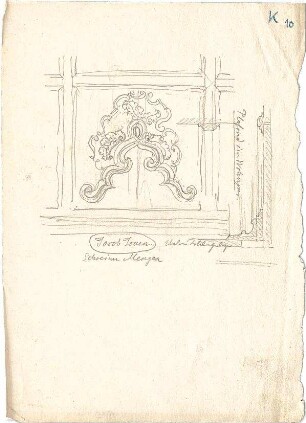 Thiersch, August ; Bauaufnahmen (deutsche Bauernhäuser u.a.) - Haus (Detail)