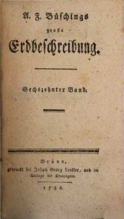 A. F. Büschings große Erdbeschreibung, 16. Der westphälische Kreis