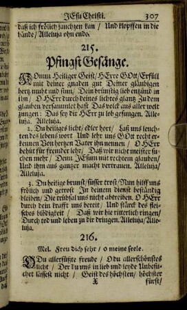 Pfingst-Gesänge.