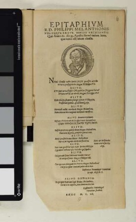 [Holzschnitt]: [Porträt: Philipp Melanchthon]