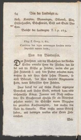 Von den Bündnissen