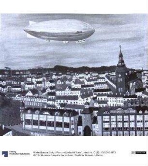 Stolp i. Pom. mit Luftschiff "Italia".