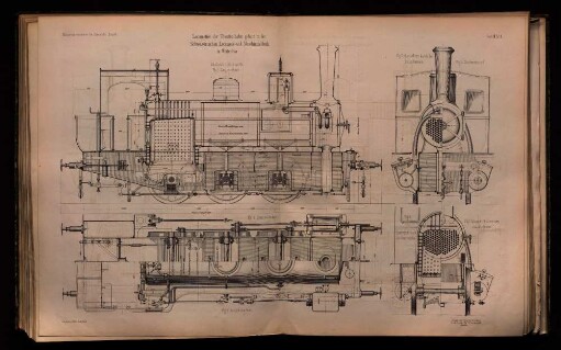 Locomotive der Tössthalbahn gebaut in der Schweizerischen Locomotiv- und Maschinenfabrik in Winterthur