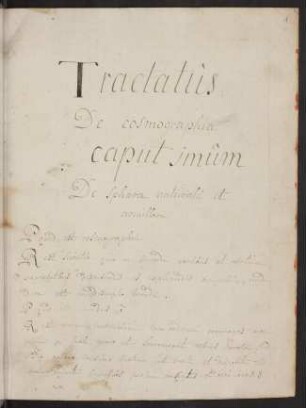 Tractatus de cosmographia