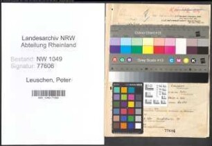 Entnazifizierung Peter Leuschen , geb. 04.04.1893 (Arbeiter)