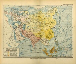 Völker und Sprachen-Karte von Asien und Europa